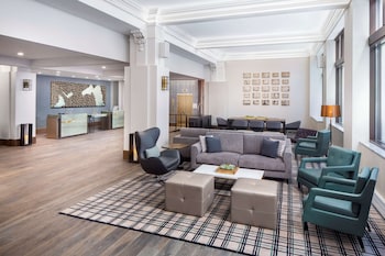 Hotel entrance and lobby at Hyatt Centric Faneuil Hall Boston