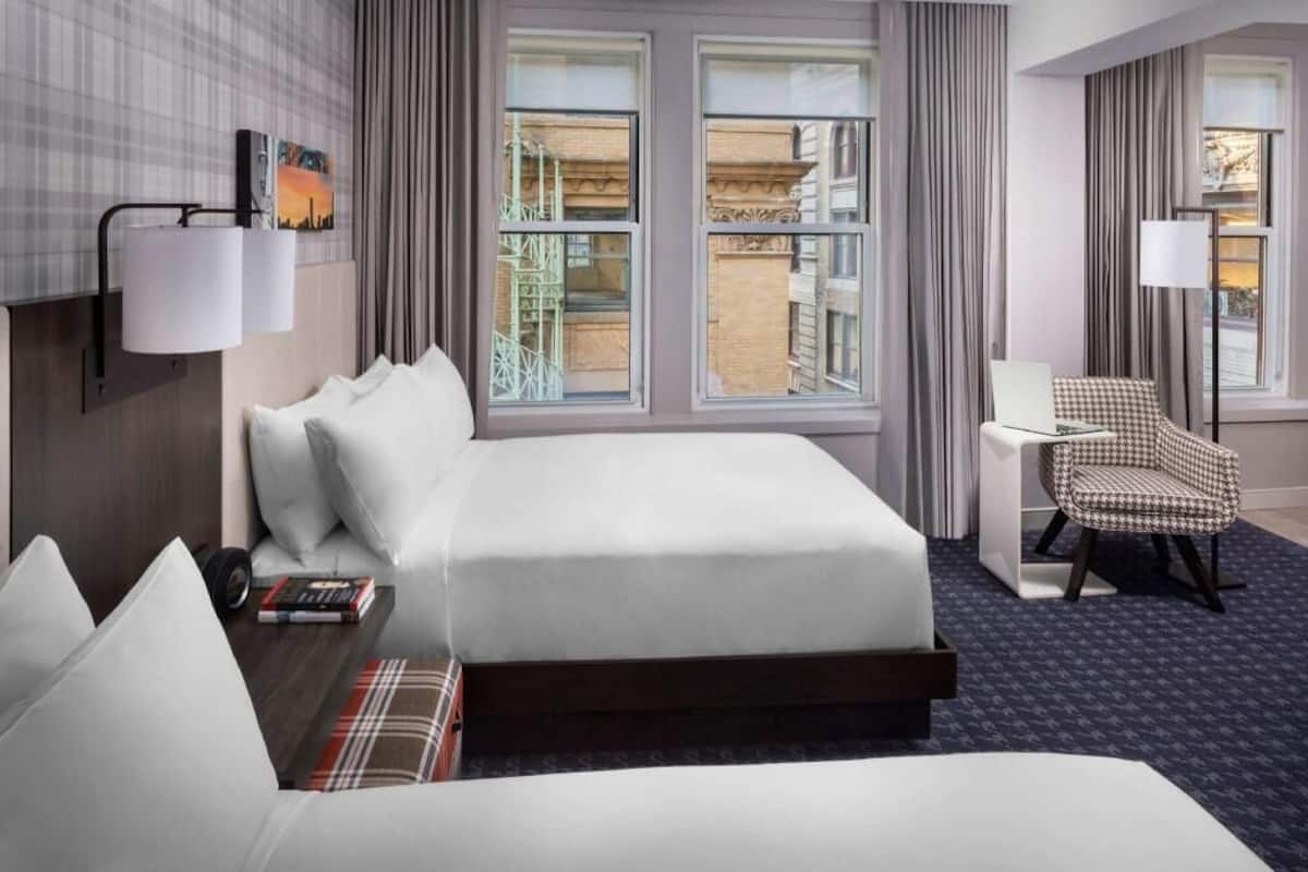 Premium bedding, down comforters, pillowtop beds, minibar