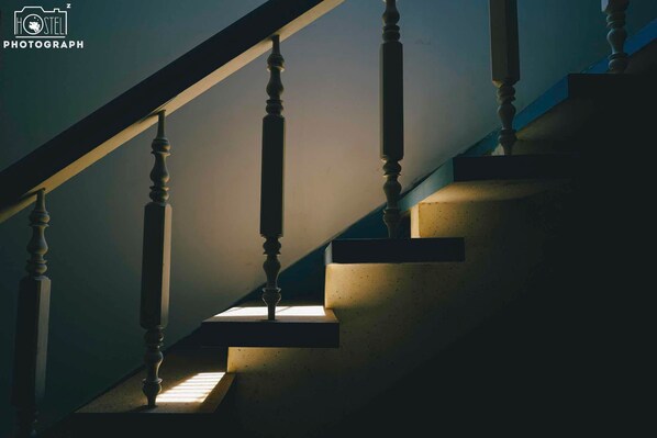 Front of property - evening/night - Photograph Hostel (Da Nang)