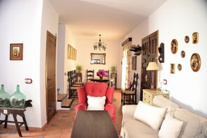 House, 4 Bedrooms, Terrace | Living room | Flat-screen TV, fireplace - Casa Azul (Alozaina)