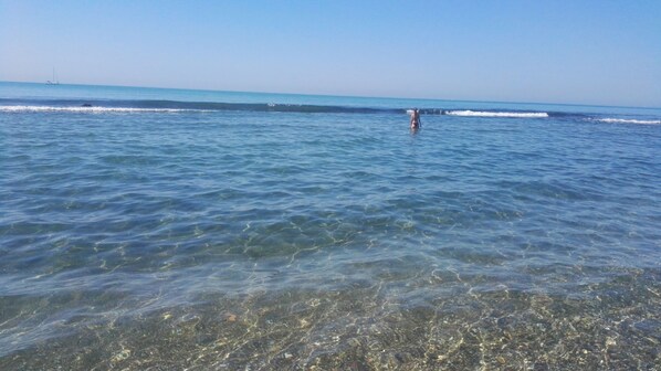 Beach nearby, sun-loungers