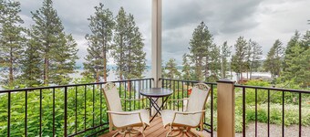 Private suite overlooking beautiful Flathead Lake with beach access.