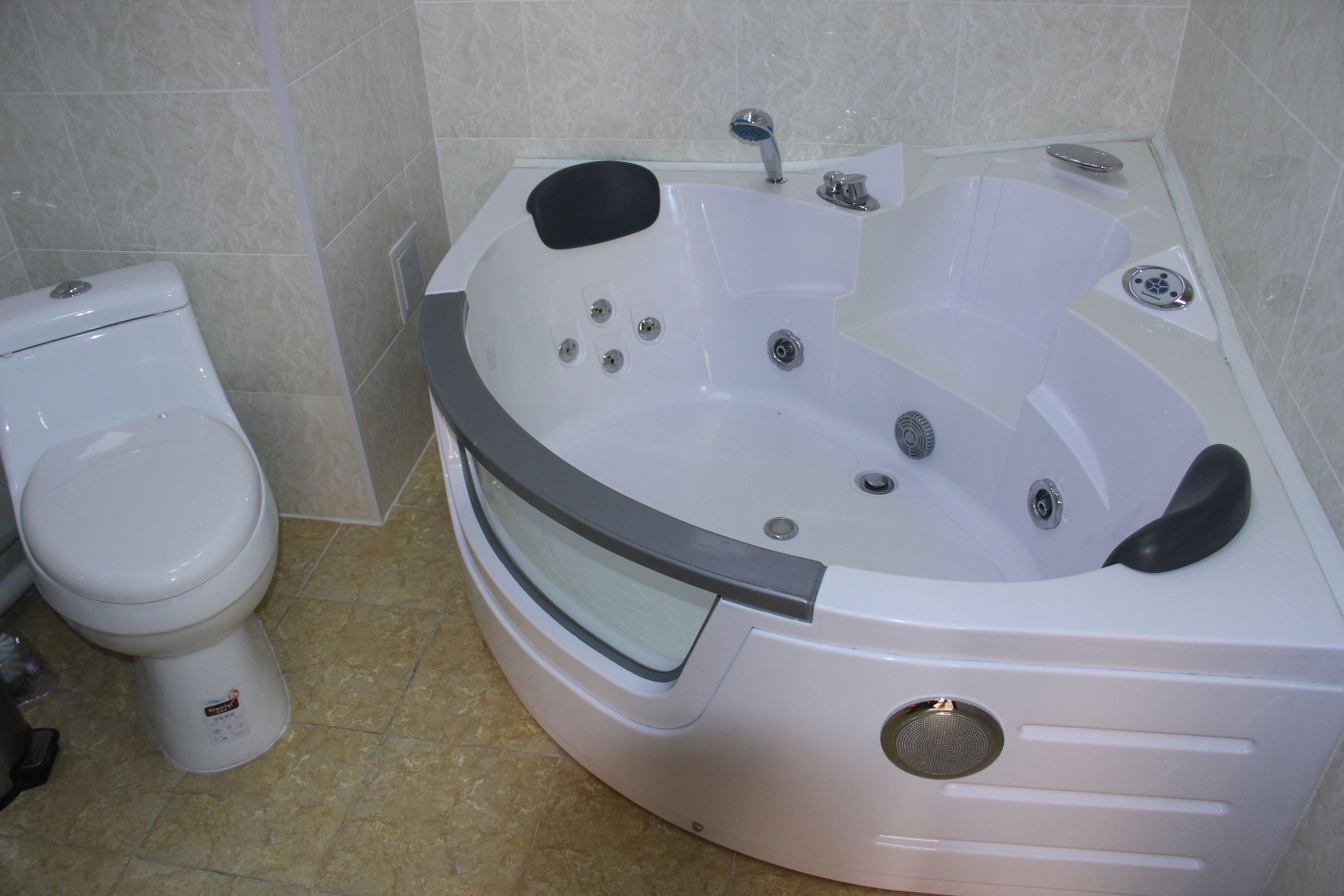 free toiletries, hair dryer, dressing gowns, slippers