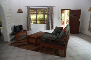 TV, DVD player, books