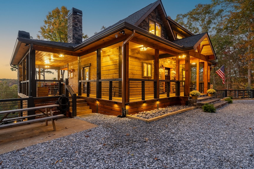 Rustic Log Cabin Porches