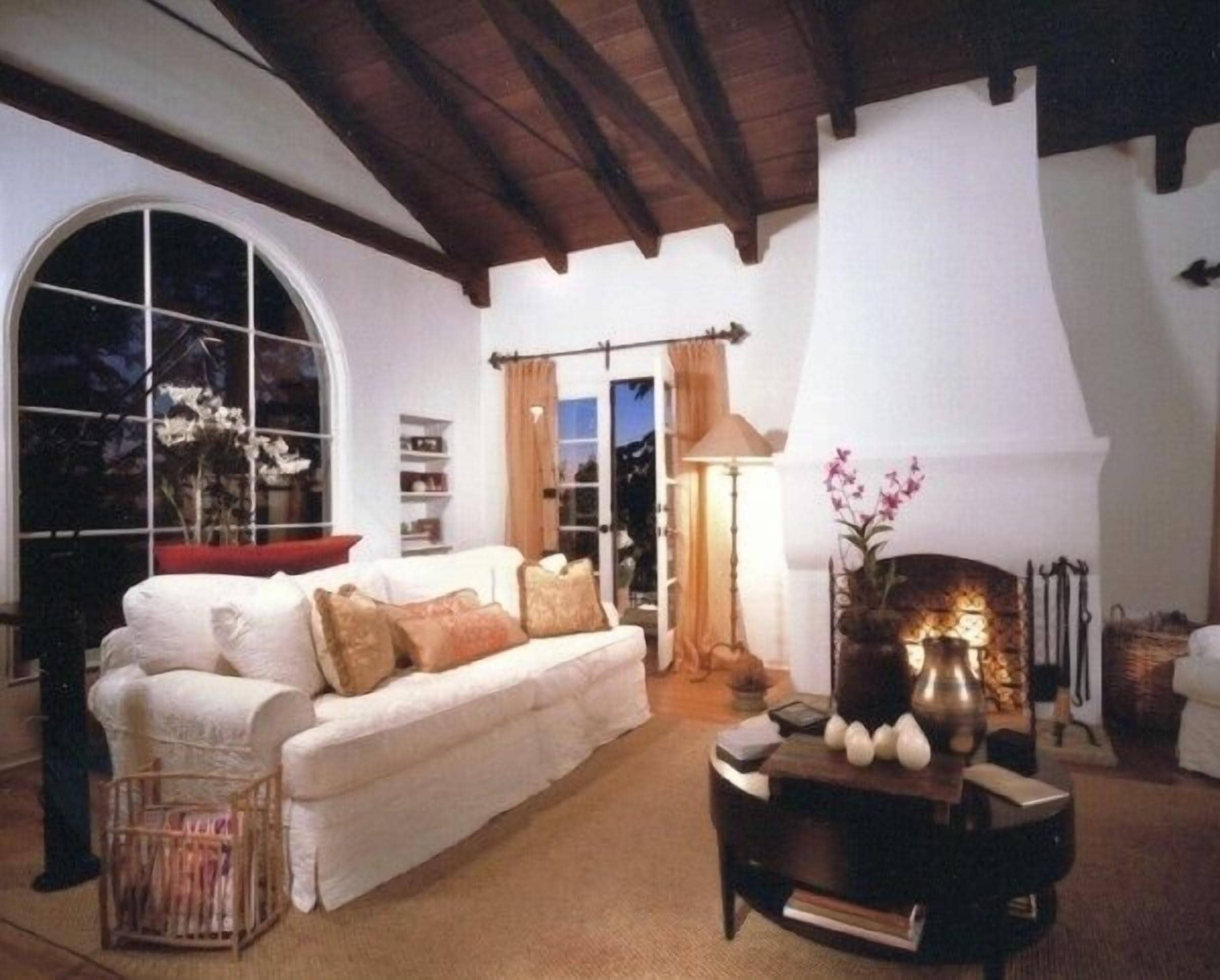 TV, fireplace, DVD player, books