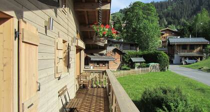 CHIC & COZY. 100m FROM THE SLOPES. 360° VIEWS. VERY QUIET HALF CHALET IN MEGEVE