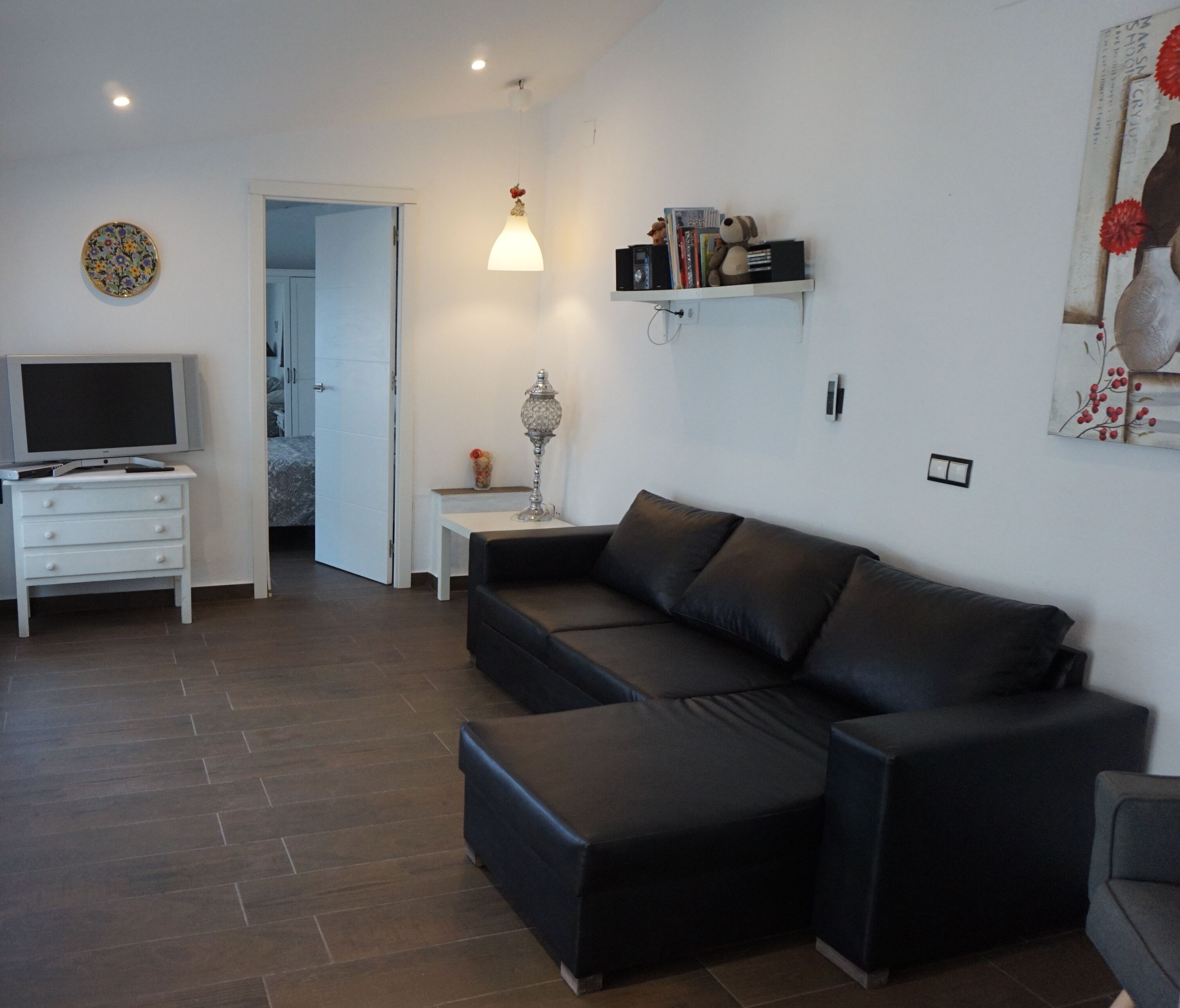 Smart TV, reproductor de DVD, libros y estéreo 