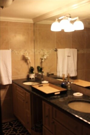 Hair dryer, towels, toilet paper