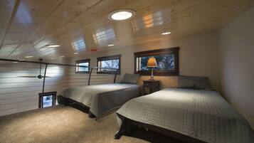 1 bedroom, desk, iron/ironing board, travel cot