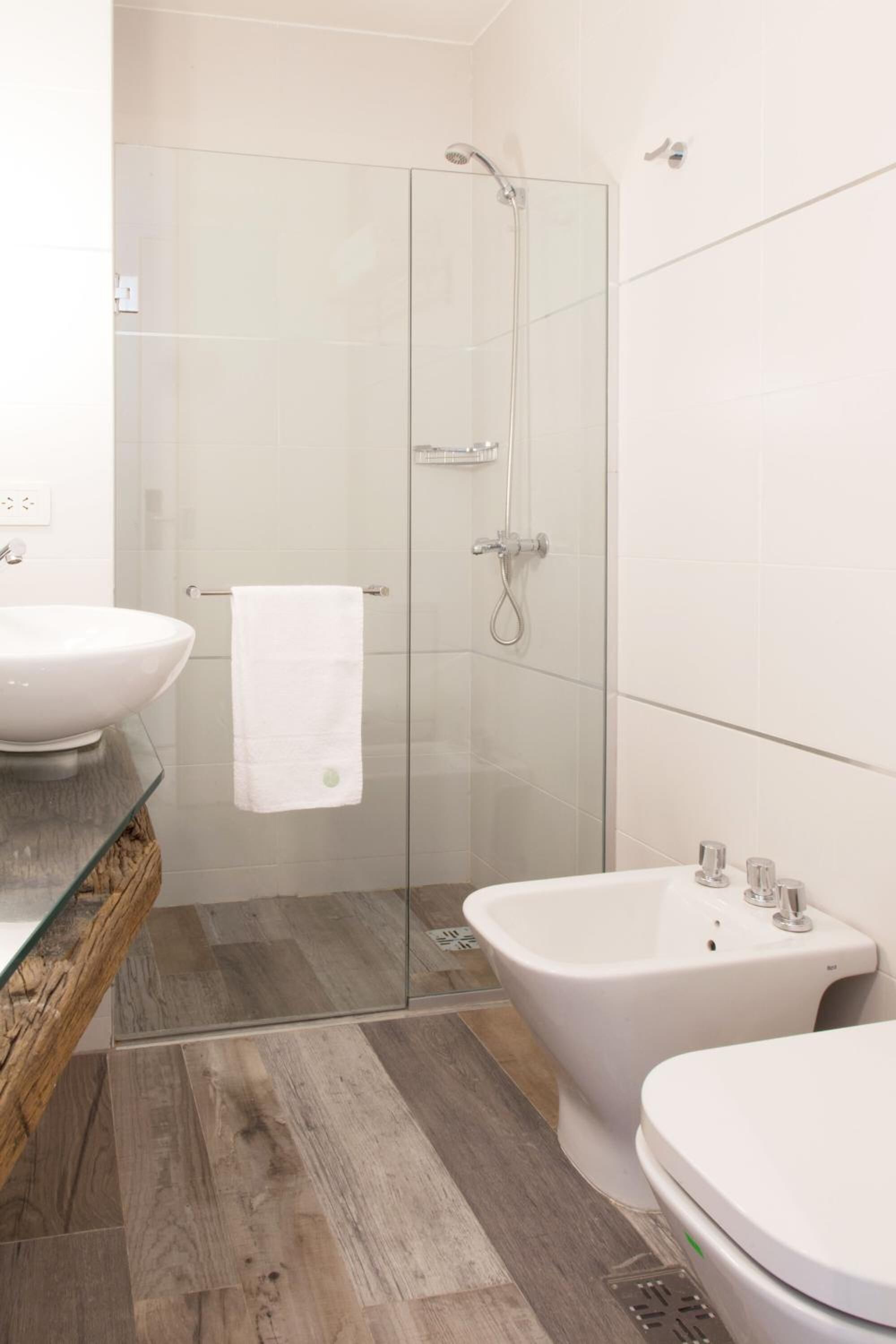 shower, free toiletries, hair dryer, bidet