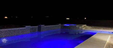Piscina externa, piscina aquecida