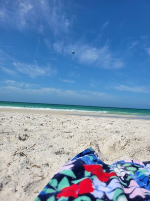 Sun-loungers, beach towels