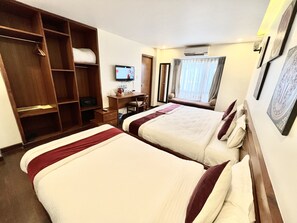 Heritage Family Room | Egyptian cotton sheets, premium bedding, down comforters, in-room safe - Timber House by Tara Group (Kathmandu)