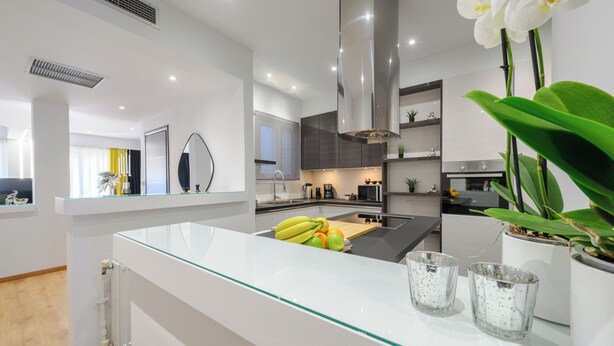 Acropolis View Signature Penthouse | Eget kjøkken | Espressomaskin, kaffetrakter/tekoker, kjøleskap og mikrobølgeovn