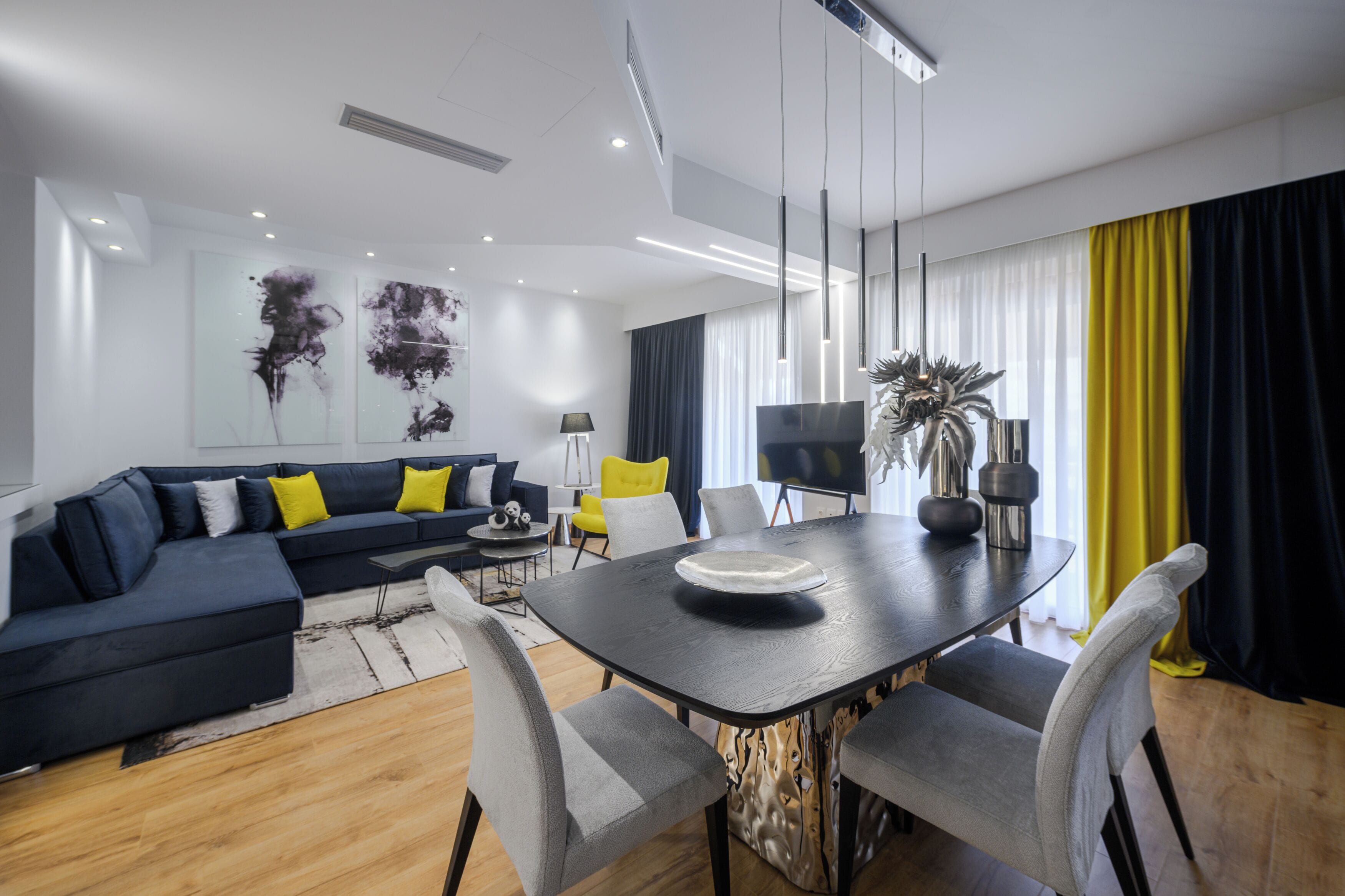 Acropolis View Signature Penthouse | Living area | Flat-screen TV, Netflix