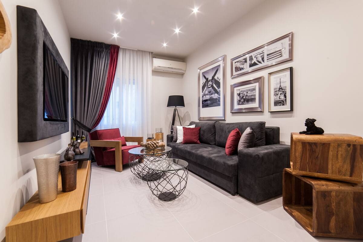 Appartement Deluxe (Backyard View) | Salle de séjour