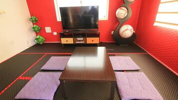 TV de tela plana, DVD player