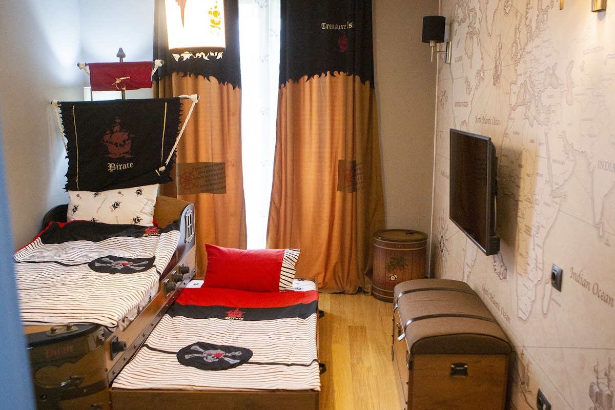 Appartement Familial, 2 chambres, non-fumeur | Chambre à thème pour enfants