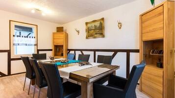 Traditional Chalet, 3 Bedrooms, Non Smoking, Ground Floor (incl. final cleaning fee 95 EUR) | Living area | 45-inch LCD TV with satellite channels, TV