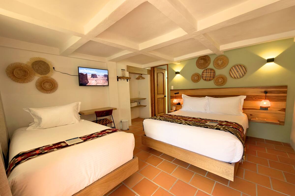 Down duvets, desk, iron/ironing board (on request), free WiFi