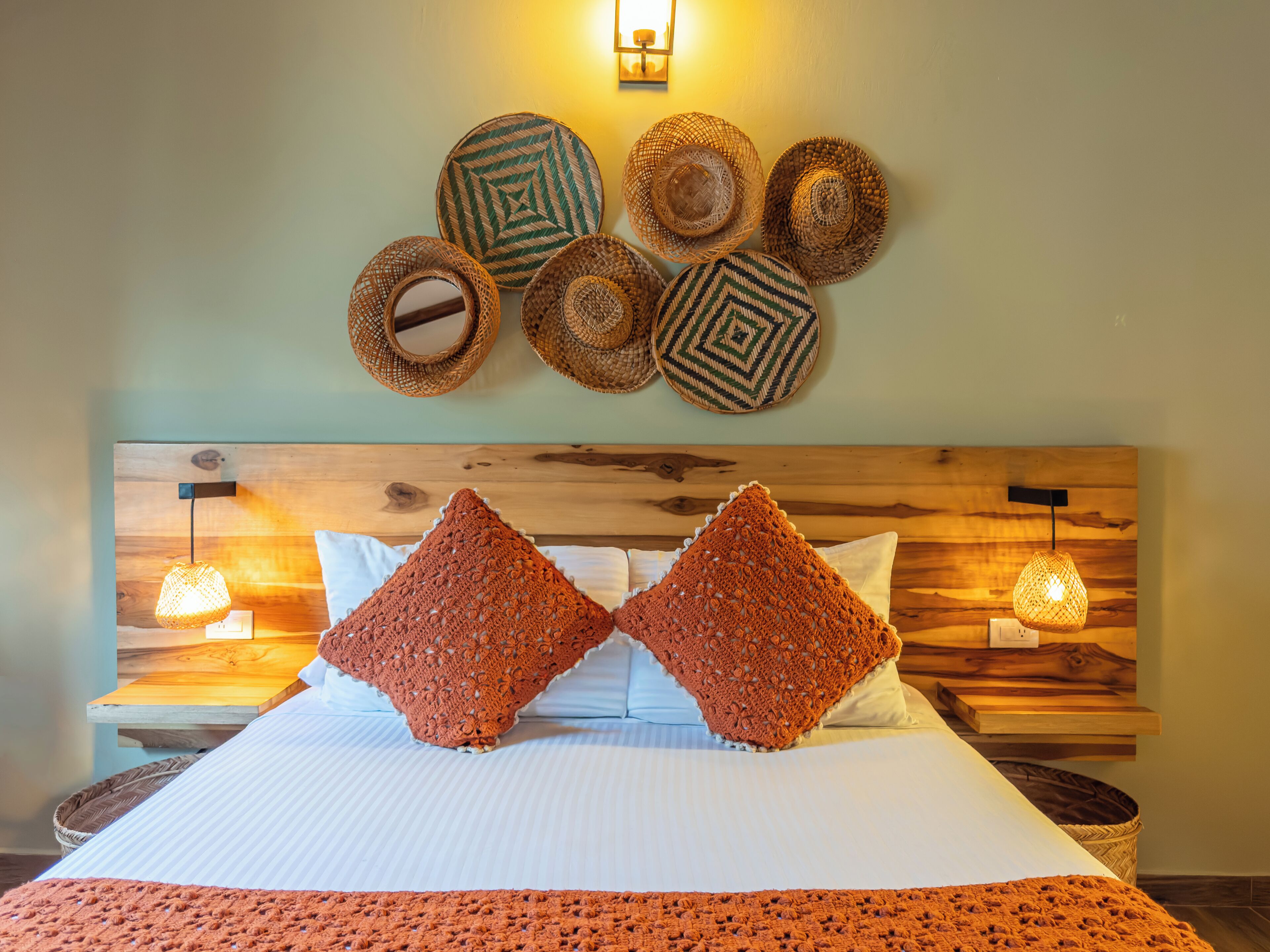 Down duvets, individually decorated, desk, iron/ironing board