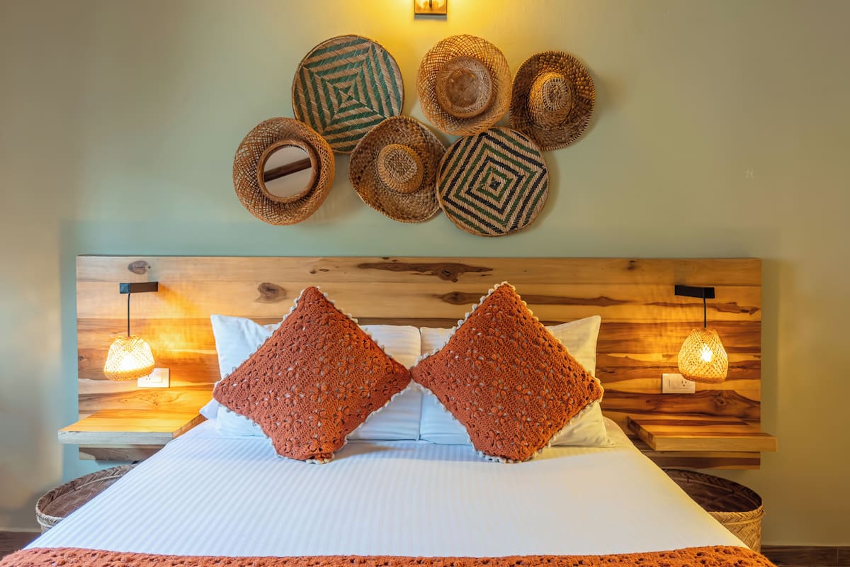 Down comforters, individually decorated, desk, iron/ironing board