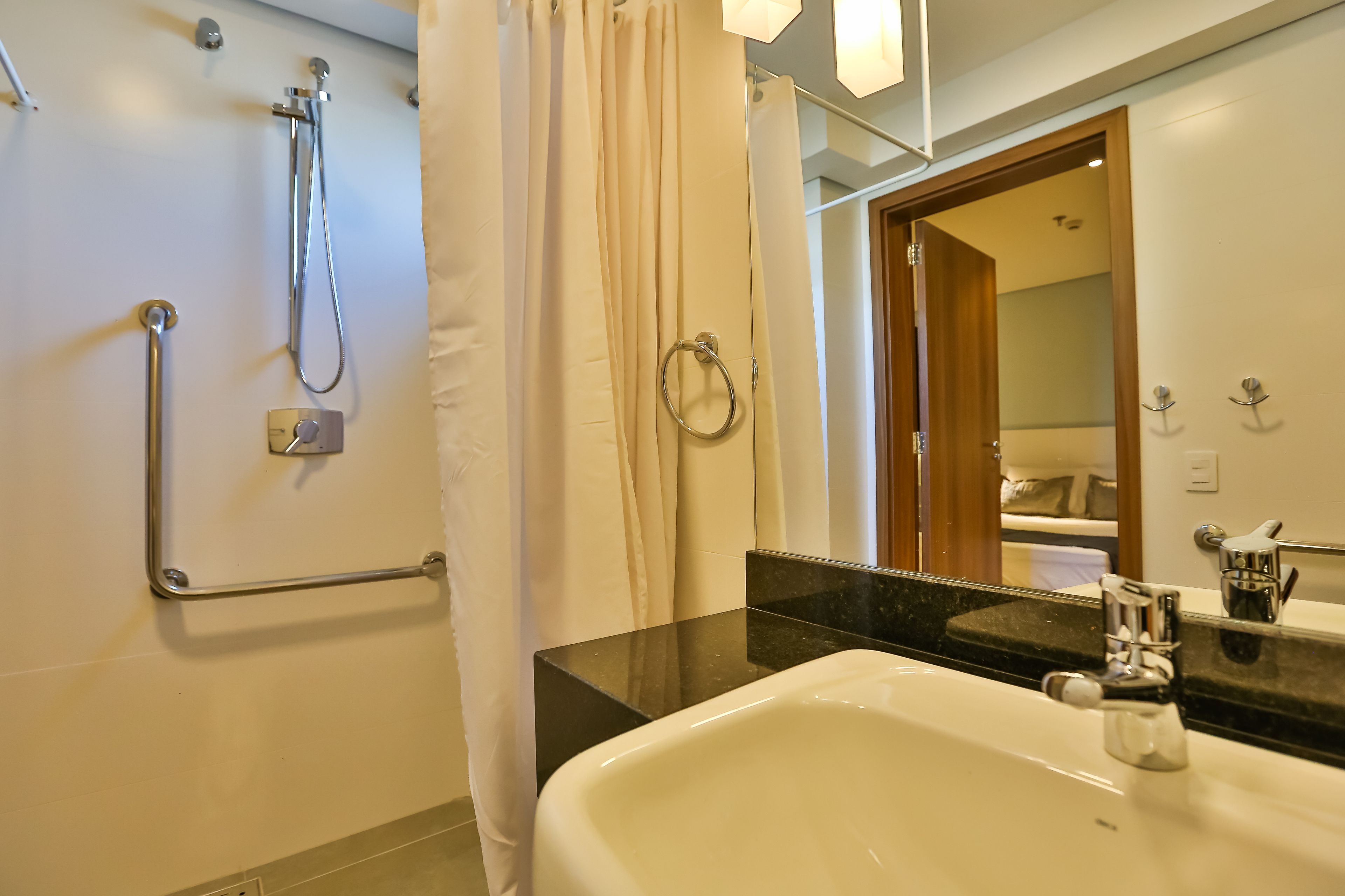 superior room, accessible | bathroom | shower, free toiletries, hair dryer, towels