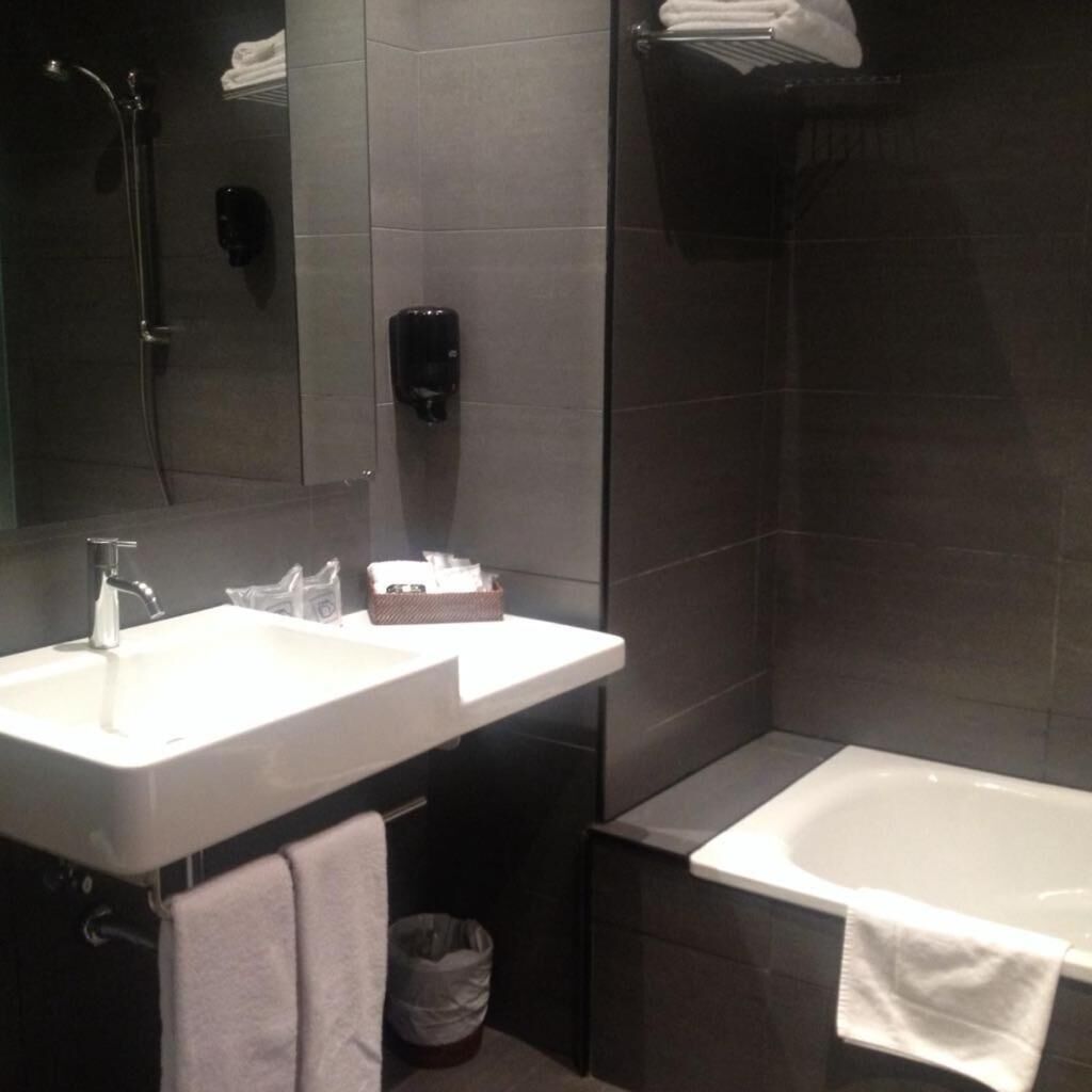 free toiletries, hair dryer, towels