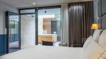 Tweepersoonskamer (Prestige Jacuzzi) | Lakens van Egyptisch katoen, luxe beddengoed