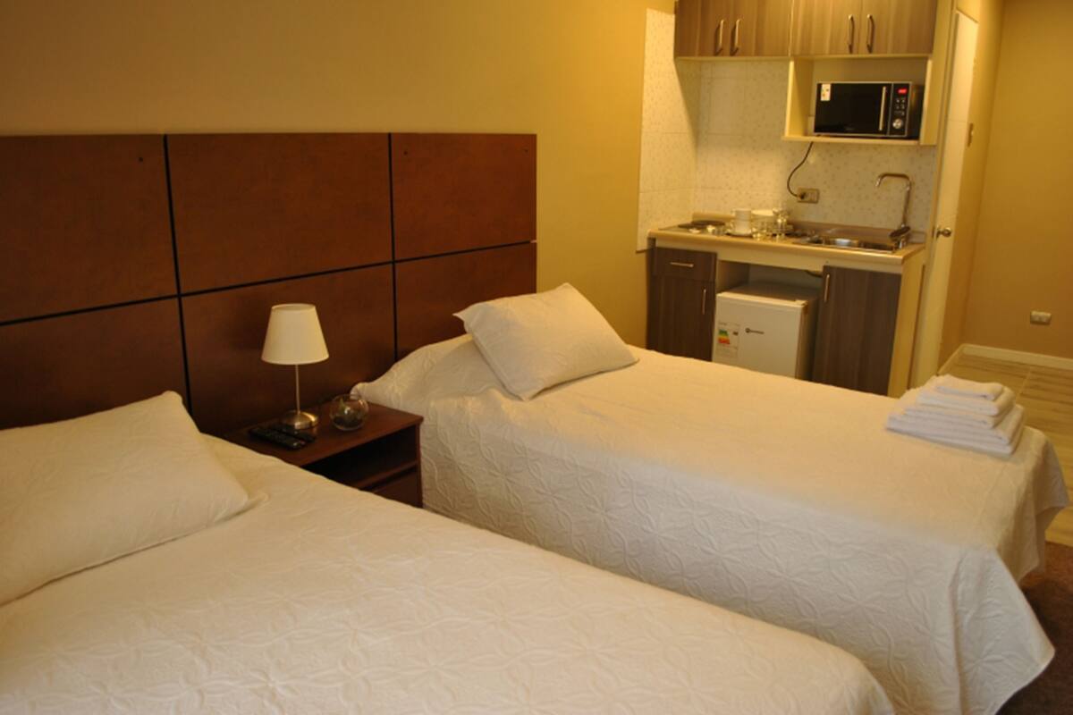 Habitacion doble 2 camas Tipos de camas individuales | 미니바, 암막 커튼, 다리미/다리미판, 무료 WiFi