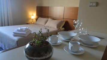 Minibar, blackout curtains, iron/ironing board, free WiFi