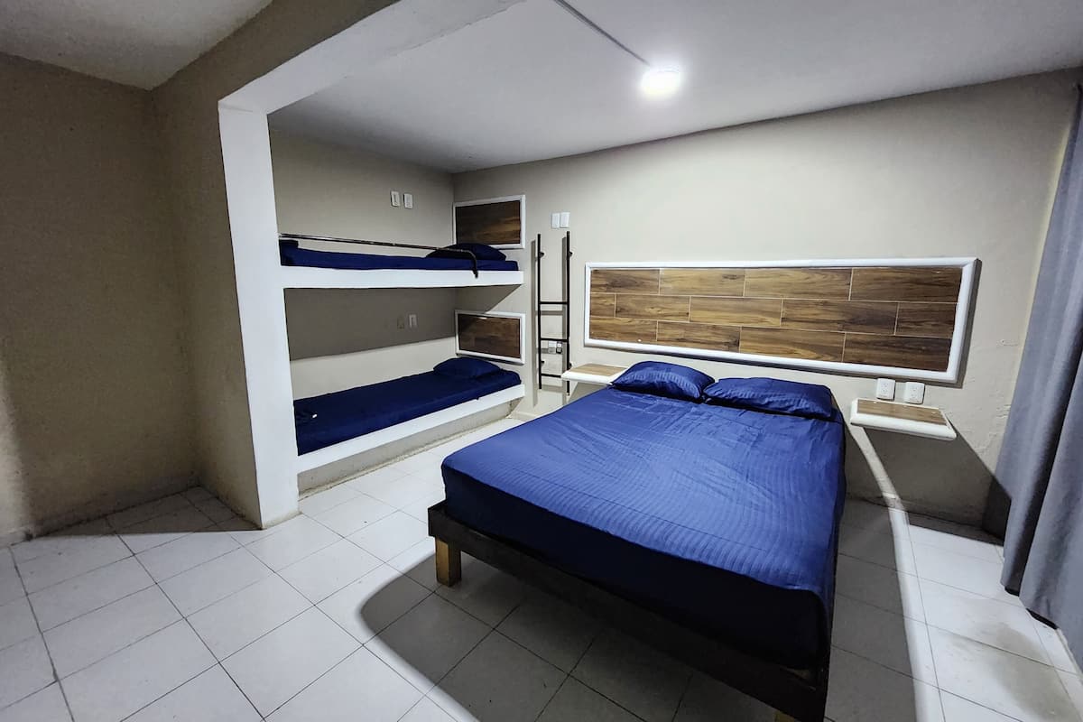 Family Quadruple Room, 1 Bedroom, Private Bathroom, Ground Floor | Iron/ironing board, free WiFi, bed sheets