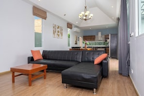 Four Bedrooms Pool Villa | Living room | Flat-screen TV