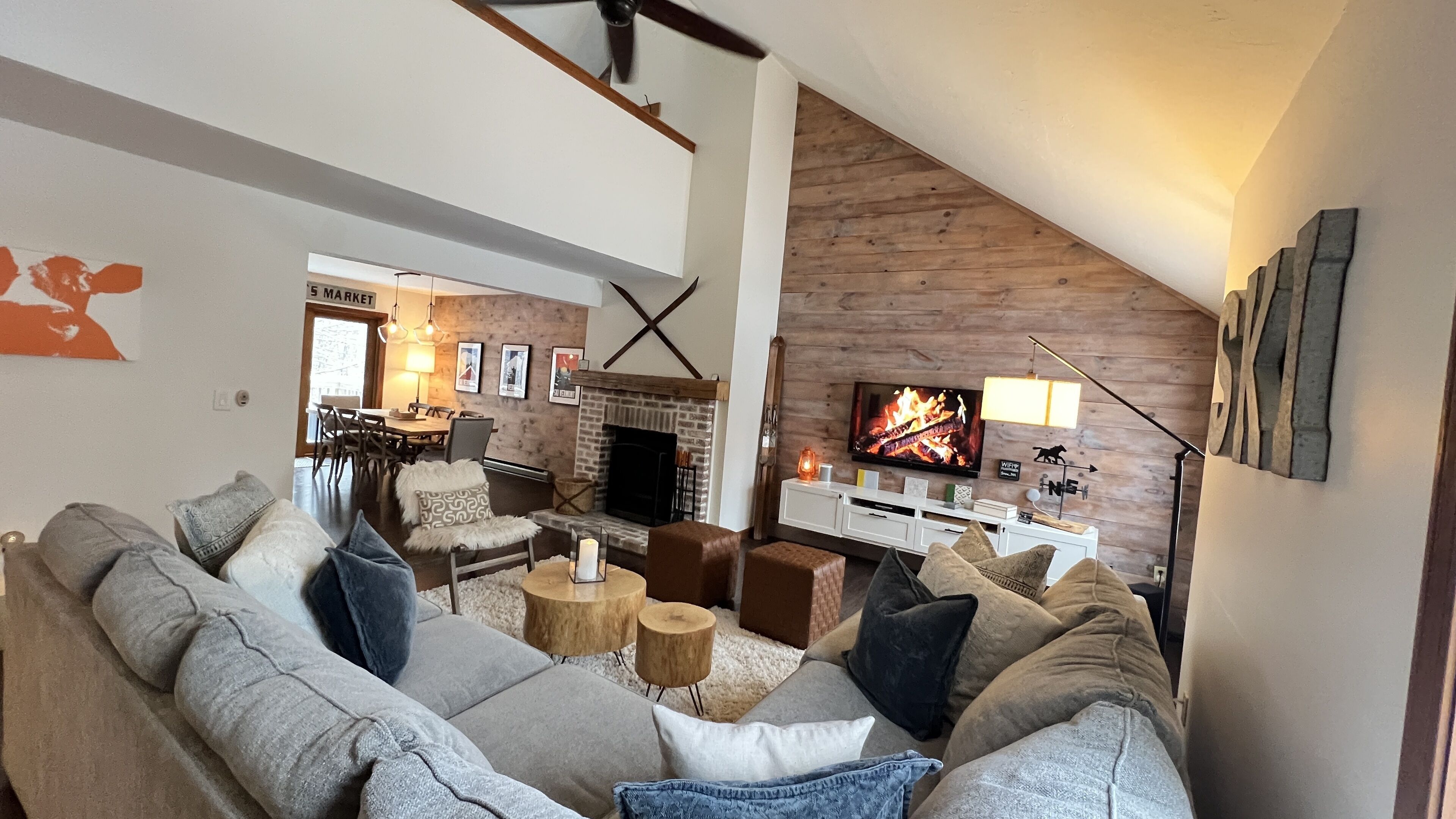 Smart TV, fireplace, video games, Netflix