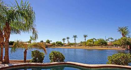 Lakefront w/ Sunsets & Private Heated Pool | Golf | BBQ
