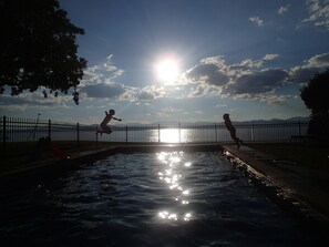 Outdoor pool, a heated pool