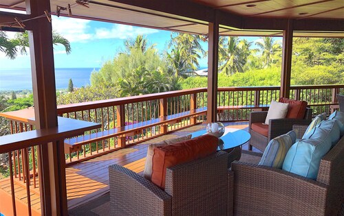 Wailea Custom Home, Pool, Panoramic Ocean View, Waterfalls - Maui Ocean Palms