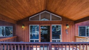Terrace/patio - Tucked Away Cabin | Quiet Forest Haven w/ Hot Tub Deck & Cozy Gas Fire Ambiance (Ruidoso)