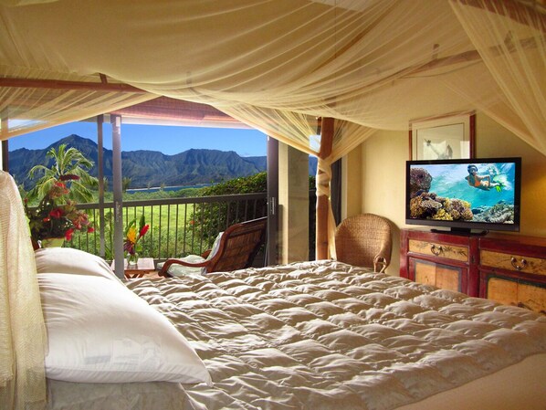 1 bedroom, iron/ironing board, WiFi, bed sheets - Hanalei Bay Resort Ocean Front Unobstructed Bali Hai View!  (princeville)