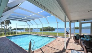 Outdoor pool, a heated pool