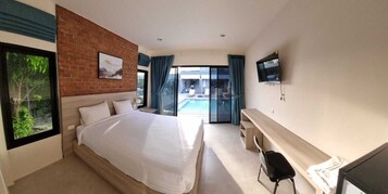 Quarto casal standard | Cofres nos quartos, cortinas blackout, Wi-Fi de cortesia, roupa de cama