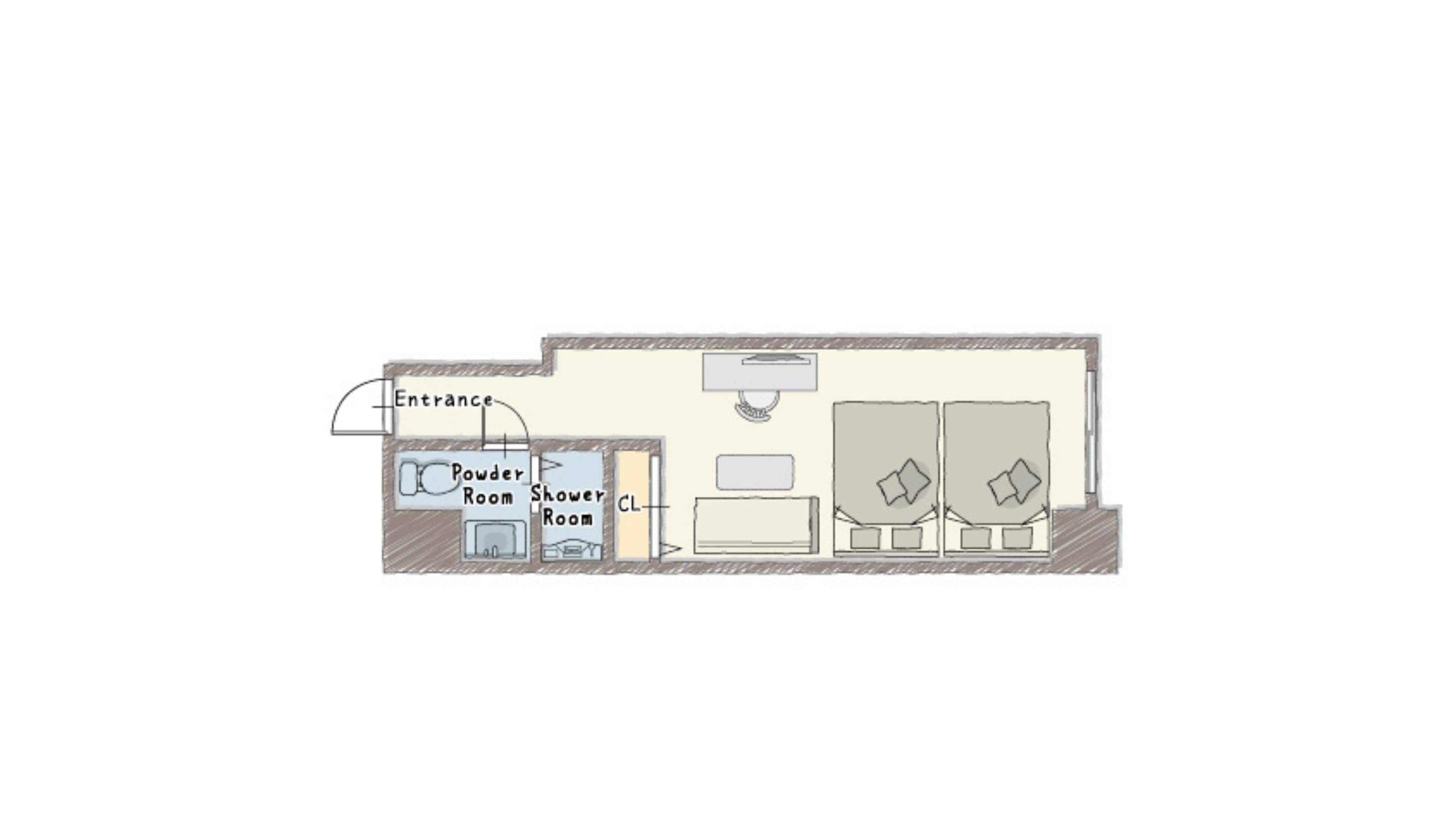 superior twin room with sofa | desk, laptop workspace, blackout curtains, iron/ironing board