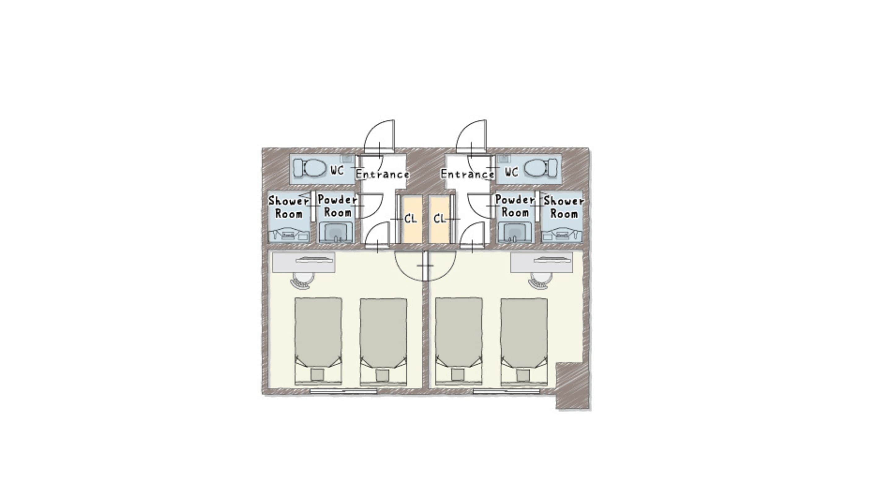 connecting room (superior twin) | desk, laptop workspace, blackout curtains, iron/ironing board