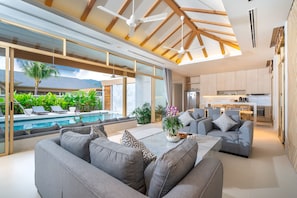 Deluxe Villa | Living area | Smart TV