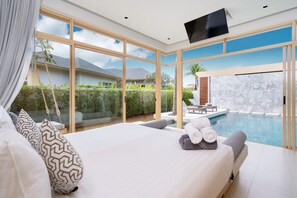 3 habitaciones y ropa de cama de alta calidad