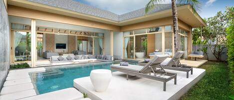 3-Bedroom Villa with Private Pool Plus | Premium bedding, in-room safe, individually decorated