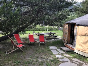 Stuga Comfort - flera sängar - icke-rökare | Terrass/Patio