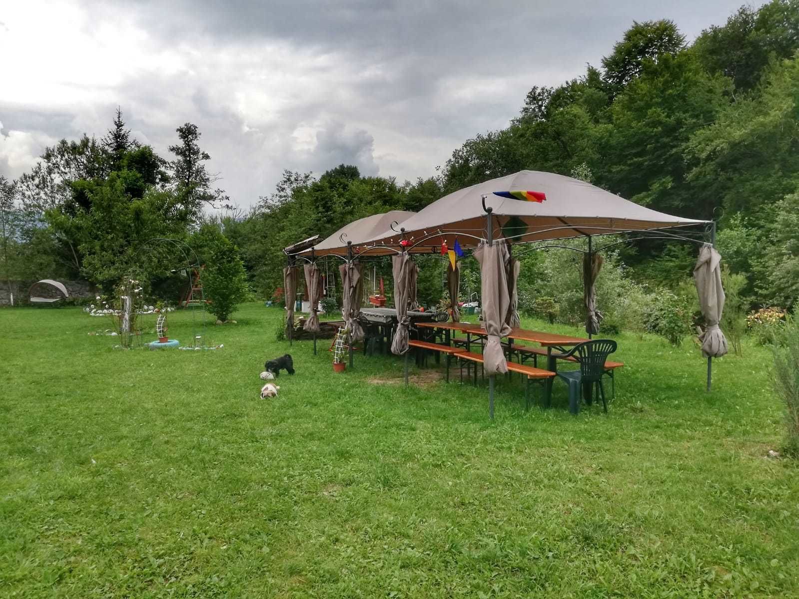 Outdoor banquet area