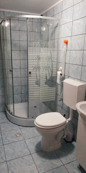 Basic Suite, Multiple Beds, Lake View | Bathroom | Shower, free toiletries, towels - Pensiunea Horia (Avrig)